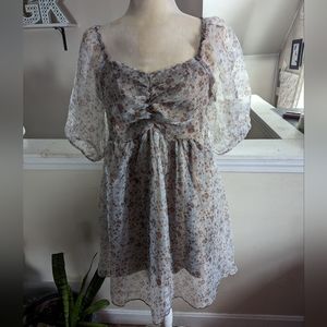 NWT Altar'd State Arula Brown Floral Dress Size X